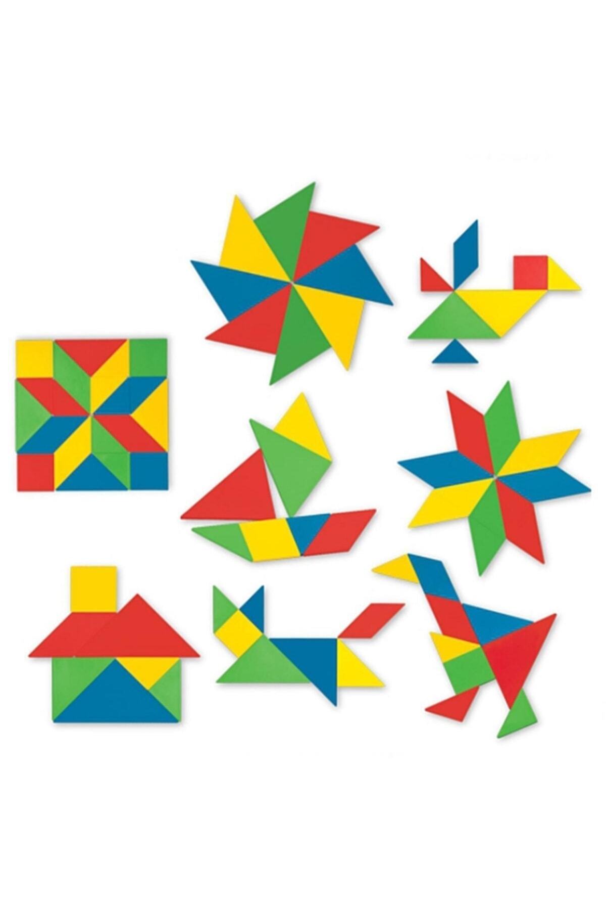 DEDE-28 Pieces,Boxed,Tangram Intelligence Game,Wooden Tangram,Tangram Intelligence Developer Game 1