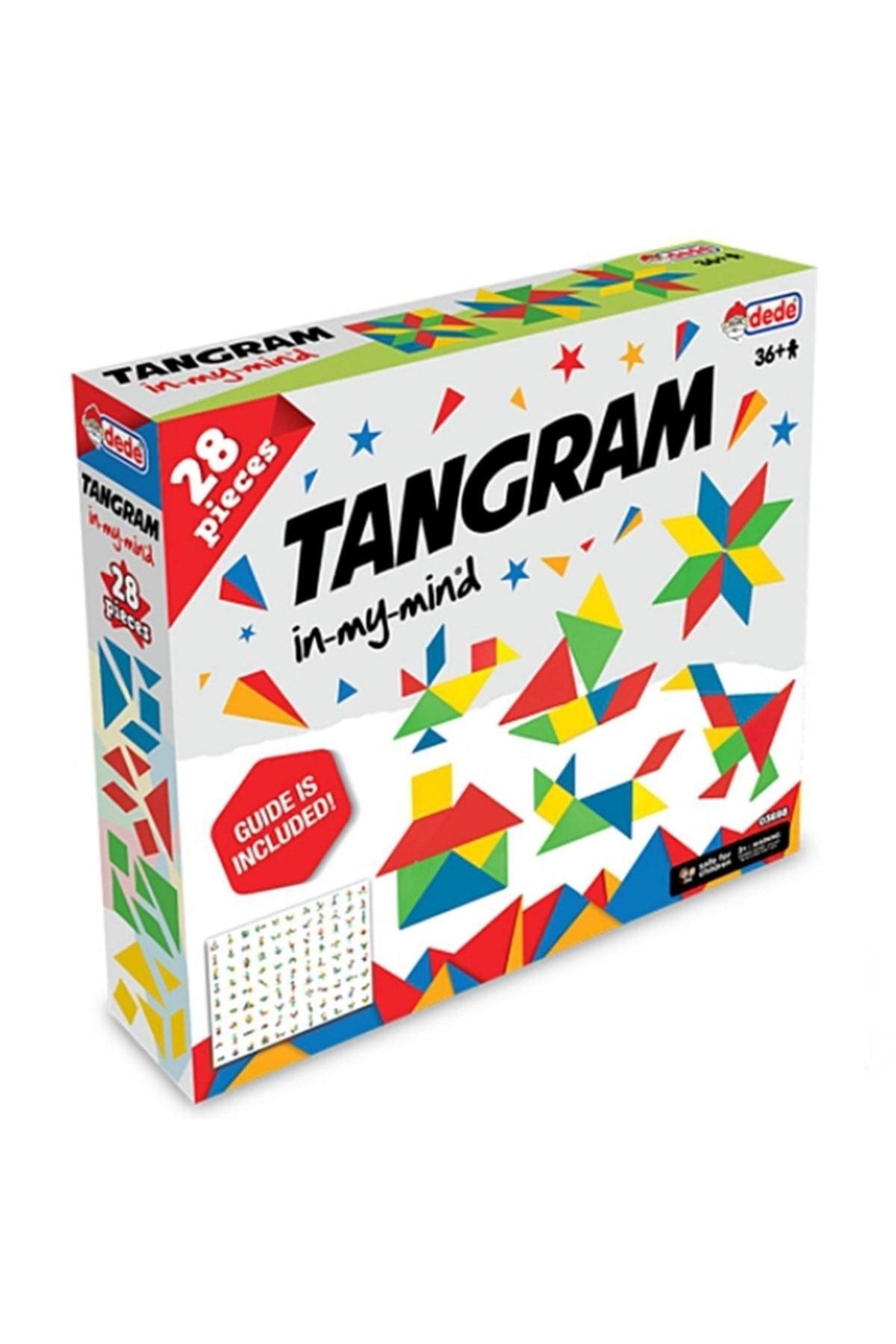 DEDE-28 Pieces,Boxed,Tangram Intelligence Game,Wooden Tangram,Tangram Intelligence Developer Game 3