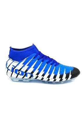Marka 1453 Çoraplı Krampon Spor Ayakkabı Mavi 0015