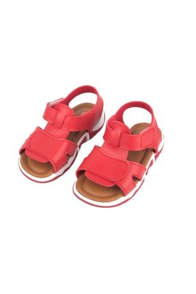 1. Kalite Çocuk Bantlı Kırmızı Sandalet MT220022