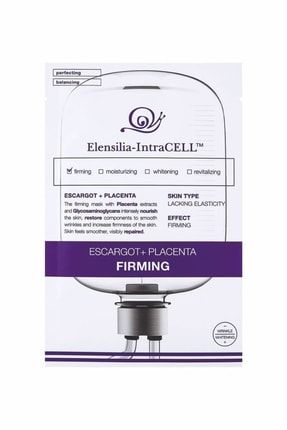 Escargot + Plasenta Sıkılaştırıcı, Aydınlatıcı Yaprak Maske Intracell Placenta Mask 8809310871193