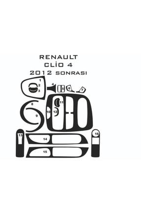 Renault Clio 4 12- 16 Parça Konsol Maun Kaplama Karbon 1005604452