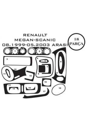 Renault Megane 1 95-03 18 Parça Konsol Maun Kaplama Gümüş 1005600121