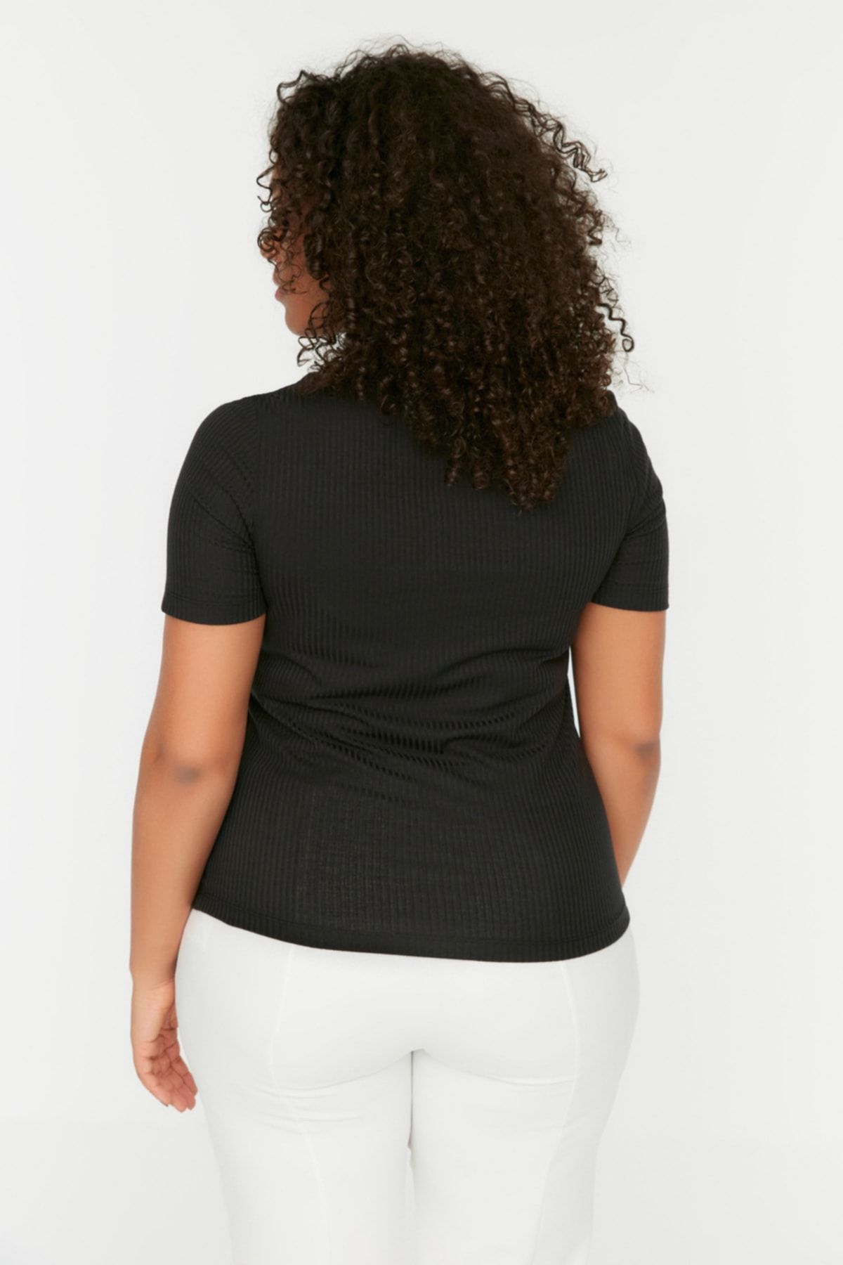 Trendyol Curve Große Größen in Bluse Schwarz Regular Fit Fast ausverkauft