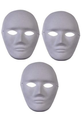 3 Adet, Karton Maske, Boyanabilir, Eğitici Maske Boyama, Etkinlik Ve Hobi Maskesi HR1004