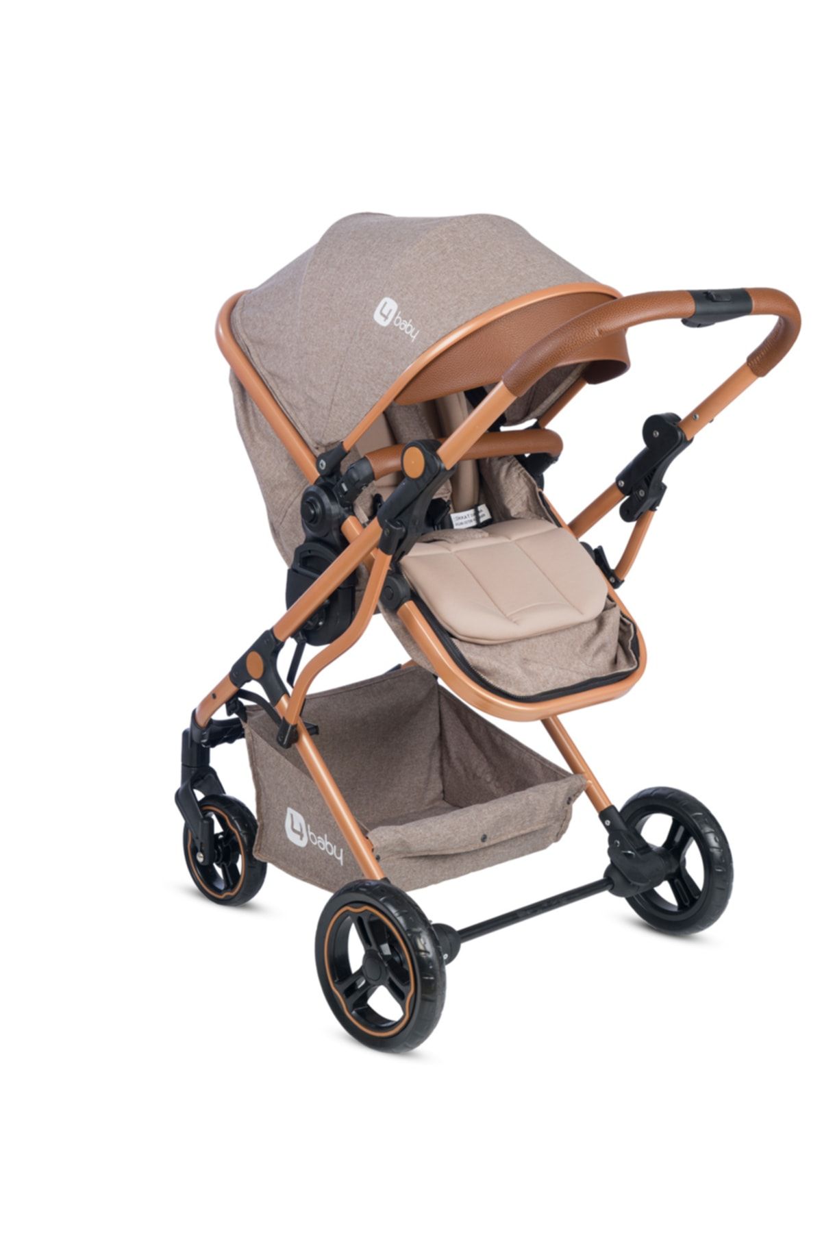 4 Baby Smart Gold Travel Sistem Bebek Arabası Kahve SN8594