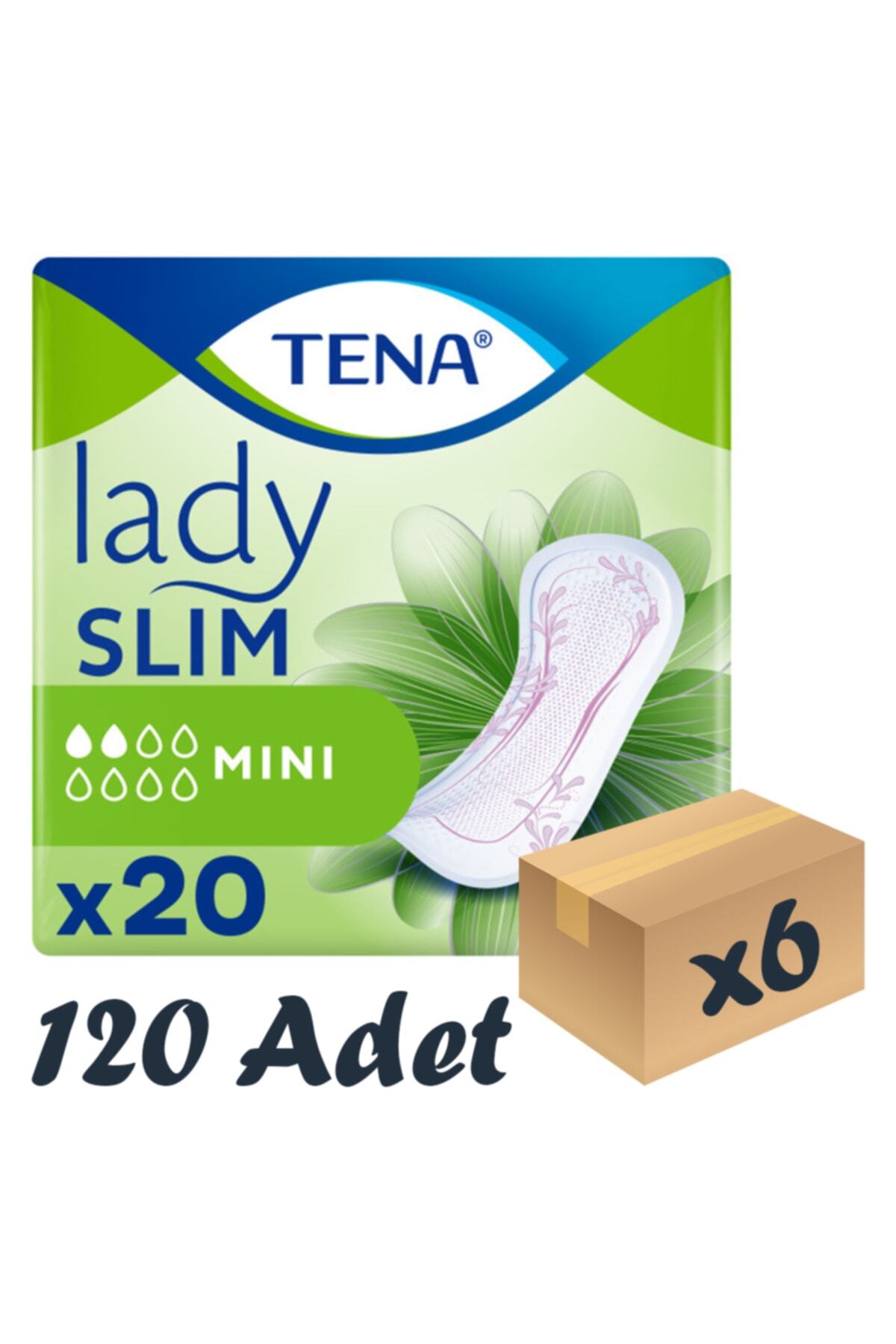 TENA Lady Slim Mini, Kadın Mesane Pedi, 2 Damla, 20'li 6 Paket 120 Adet