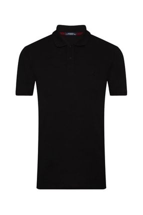 Ts1014000218 Polo Yaka Slim Fitpike Desenli Siyah Erkek T-shirt 22623