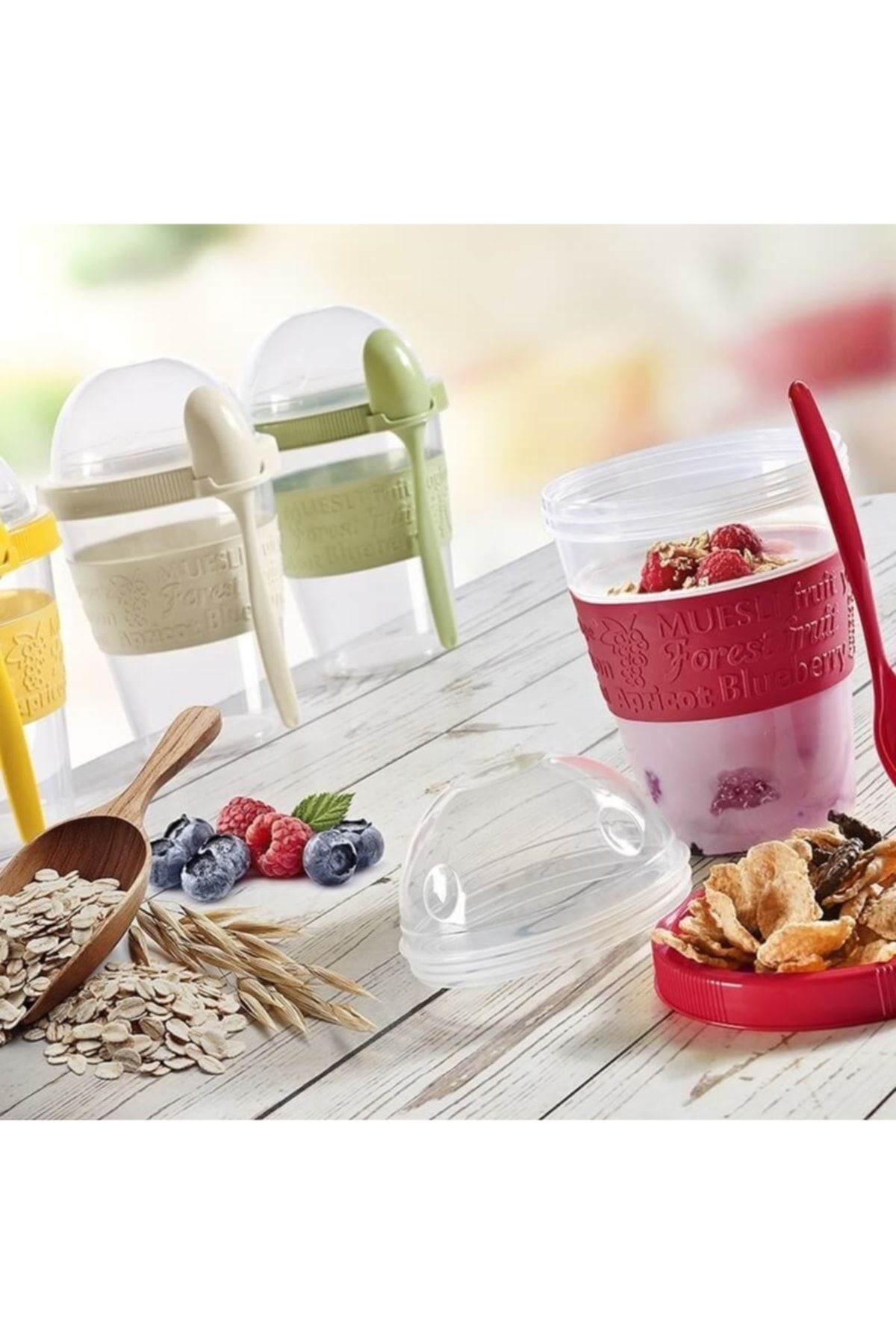 Titiz-Take'n Go Take'n Go Yoghurt Container with Lid, Spoon and Prepare and Go Bowl 2