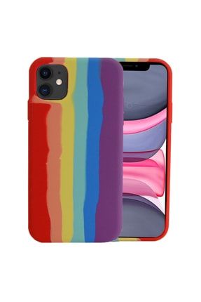 Iphone 11 Pro Max Uyumlu Kılıf Kadife Iç Yüzey Leke Tutmaz Silinebilir Desenli Taribo Kılıf Rainbow 000eb004999