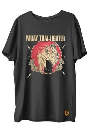 Muay Thai Baskılı Penye Sporcu T-shirt TGBYST1002