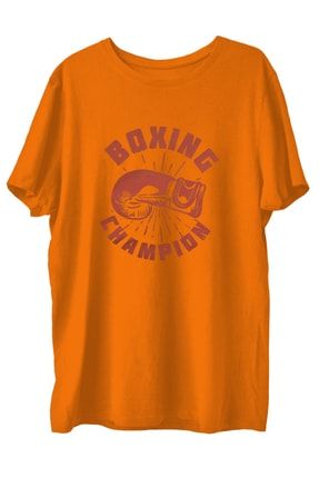 Boxingk Baskılı Penye Boks Sporcu T-shirt TGBYST1006