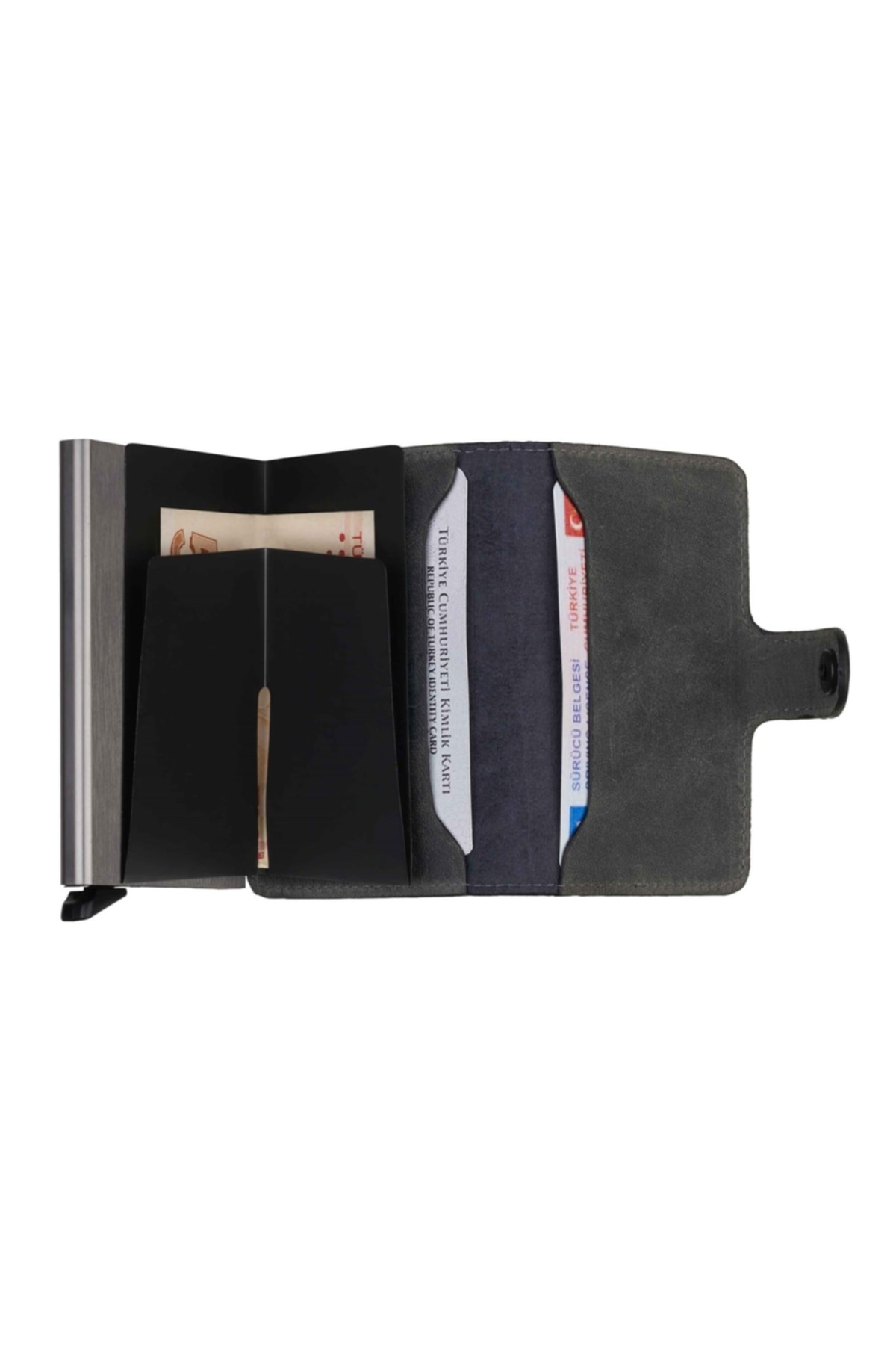 کیف پول مردانه خاکستری WalSmart | PRA-3234174-835285 اورجینال - تصویر 2