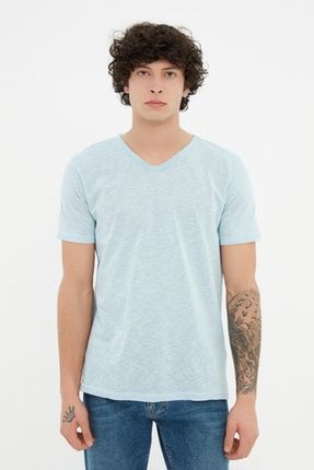 Mavi Erkek Basic Regular Fit V Yaka %100 Pamuk Flamlı Süprem T-Shirt TMNSS20TS0035