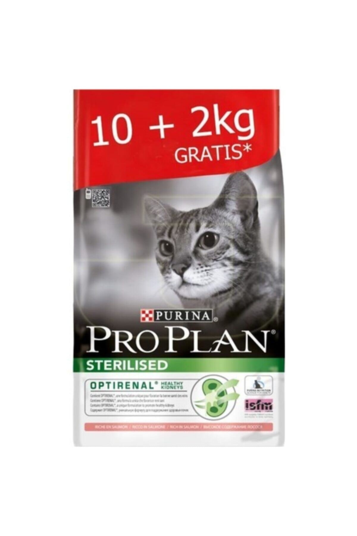 Proplan Sterilised Somonlu Ve Ton Balıklı 10 + 2 Kg Kısırlaştırılmış Yetişkin Kuru Kedi Maması (max Skt)
