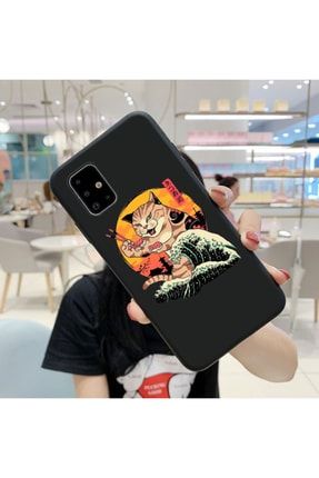 Iphone 13 Pro Max Siyah Japon Kedi Anime Baskılı Kılıf MCS2404