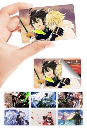 Owari No Seraph Kart Kaplama Anime Sticker 7 Adet ZPZPSTConskk1