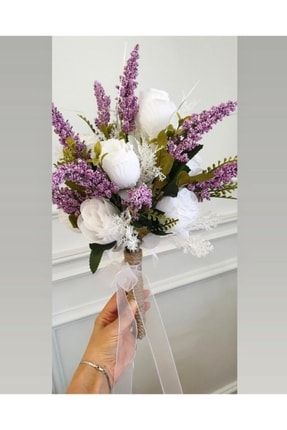 Gelin Çiçeği Beyaz Güller Ve Cipso 0786