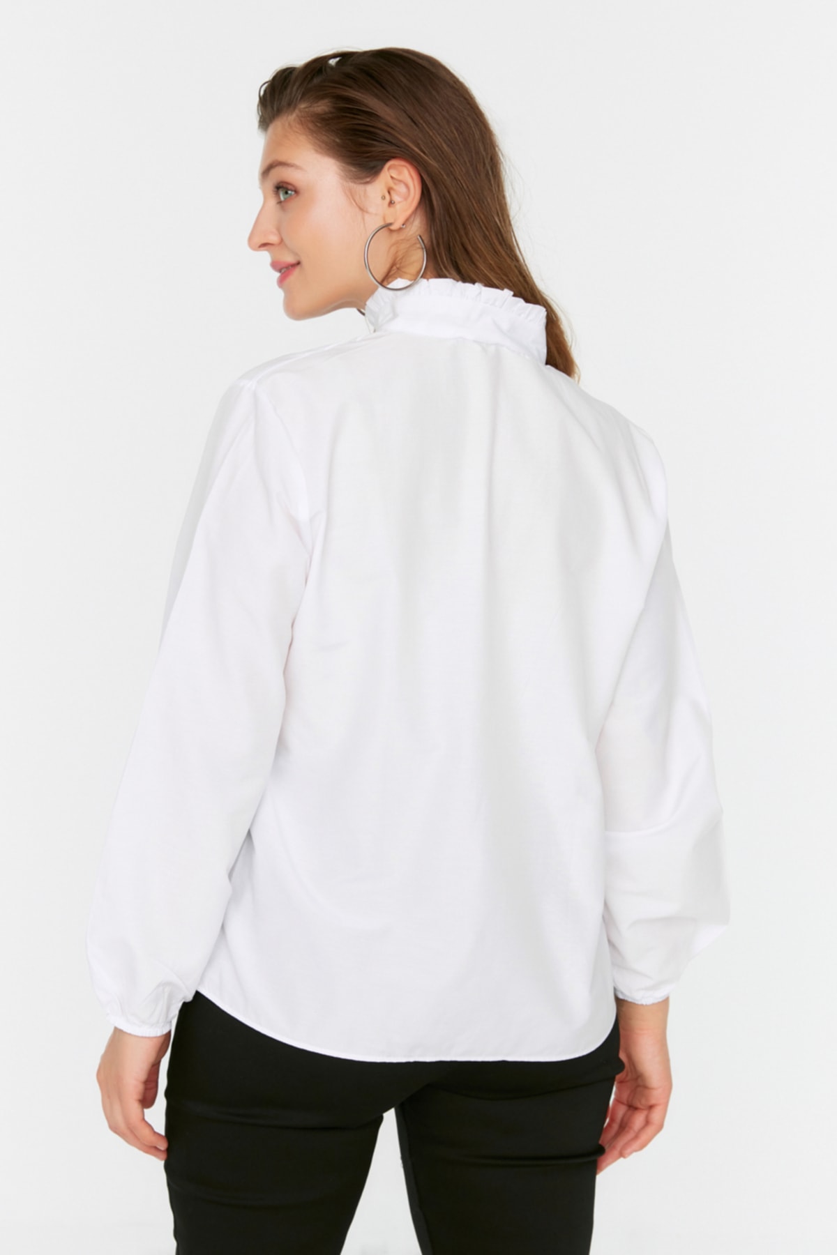 Trendyol Curve Große Größen in Bluse Weiß Regular Fit Fast ausverkauft