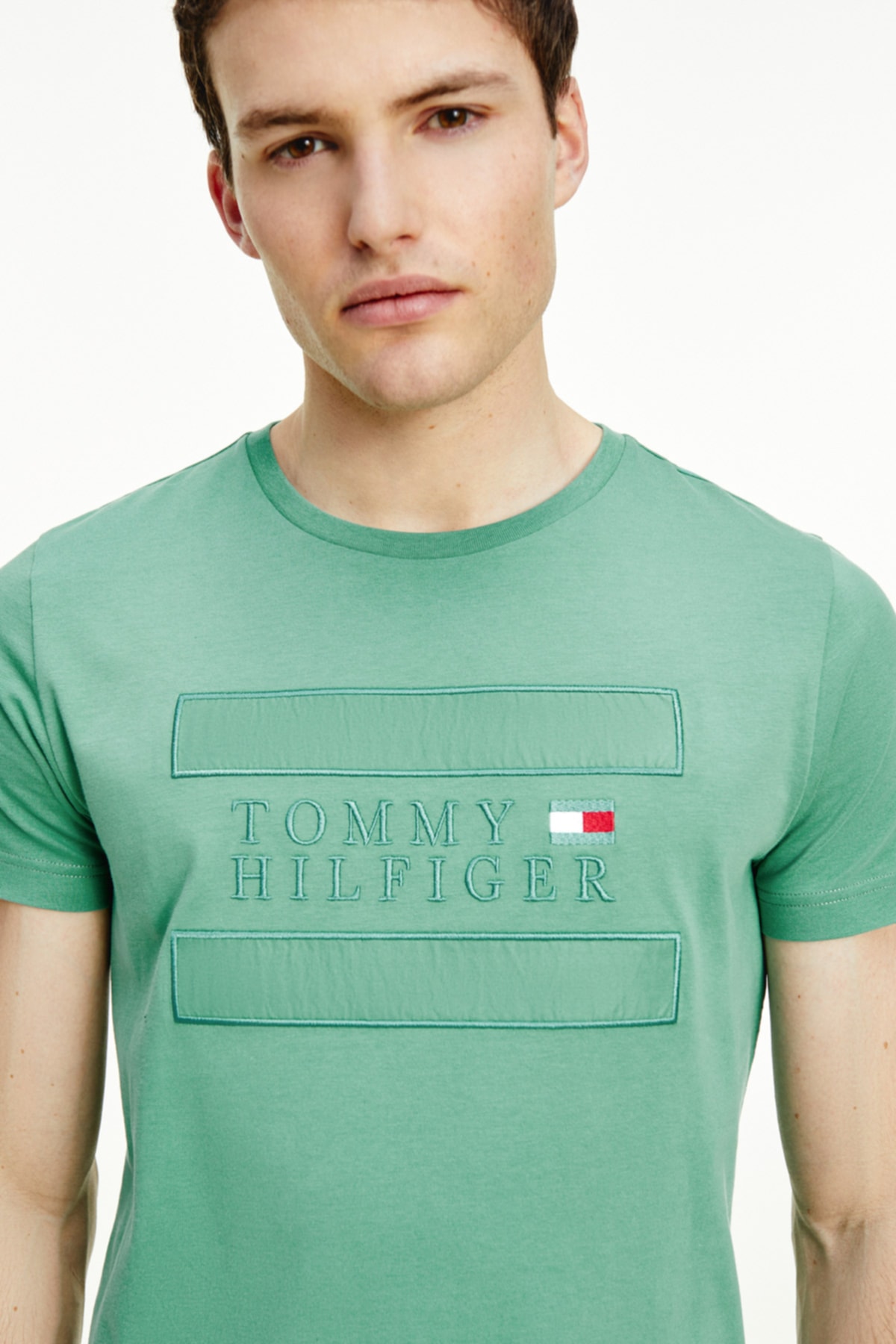 Tommy Hilfiger Erkek Yeşil T-Shirt 