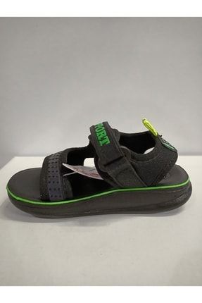 Ultra Hafif Bebe Sandalet Siyah Yeşil Gzrsft