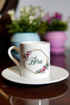 Ebru Yazılı Isimli Kahve Fincanı - Baskılı Fincan FB298