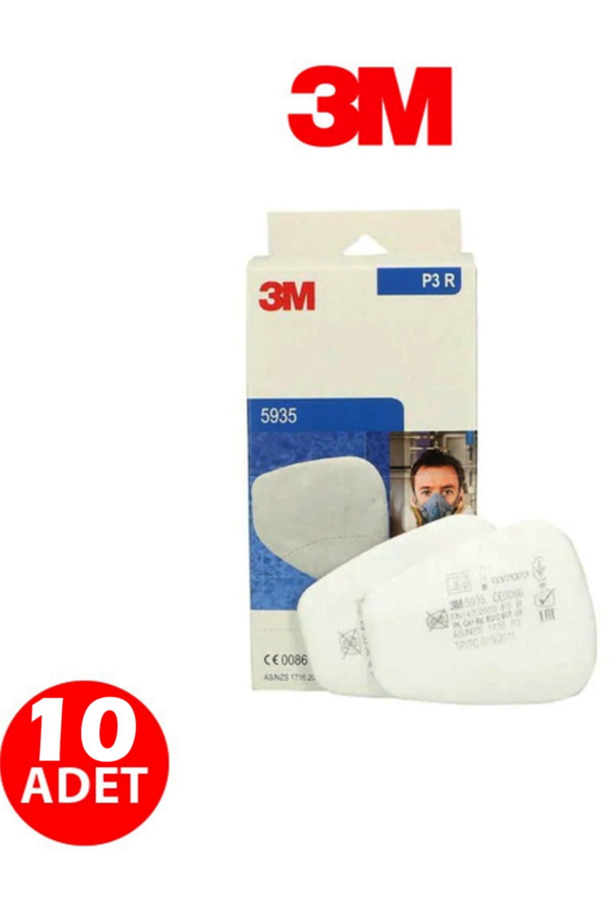 3M™ Fijnstoffilter 5935, P3, 2 paar/verpakking filterhouder 501, 1 paar/verpakking | 3M België
