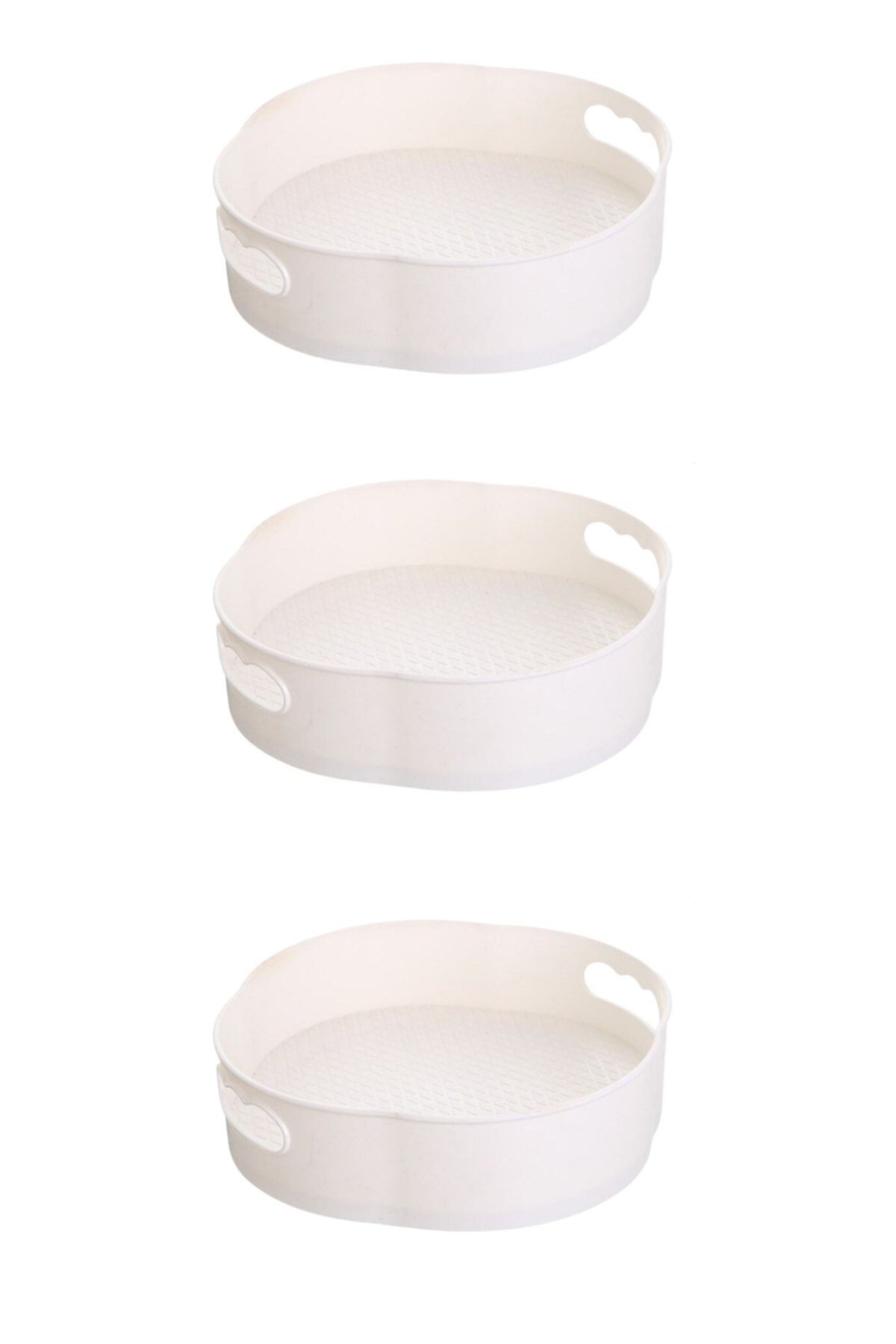 Buffer-3 Pieces 360 Degree Rotatable Round Tray Formed Presentation and Service Organizer Table 1