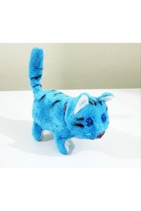 Pilli Yürüyen Sesli Mavi Kedi Miyavlar. TYC00361433988