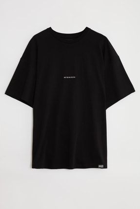 Rıver Oversize Siyah T-shirt RIVER13092020