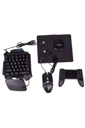 Pubg Klavye Oyun Konsolu 5in1 Combo Klavye Mouse Bağlayıcı Mausepad Telefon Tutucu Full Set PRA-3947808-1606