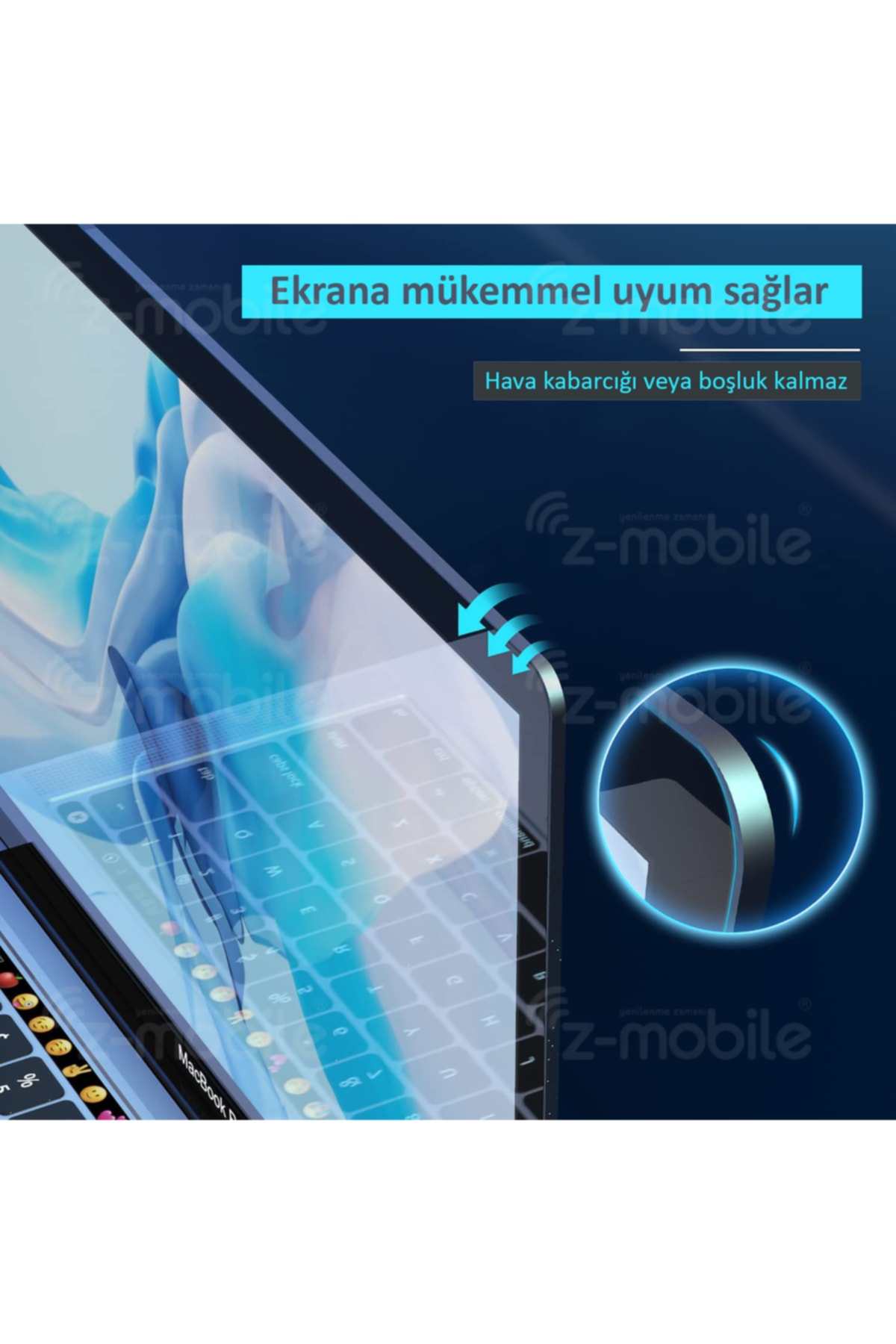 Macbook Pro 13.3' Ekran Koruyucu Nano Esnek Kırılmaz Koruyucu A2338 A2251 A2289 Uyumlu 2 Adet 5
