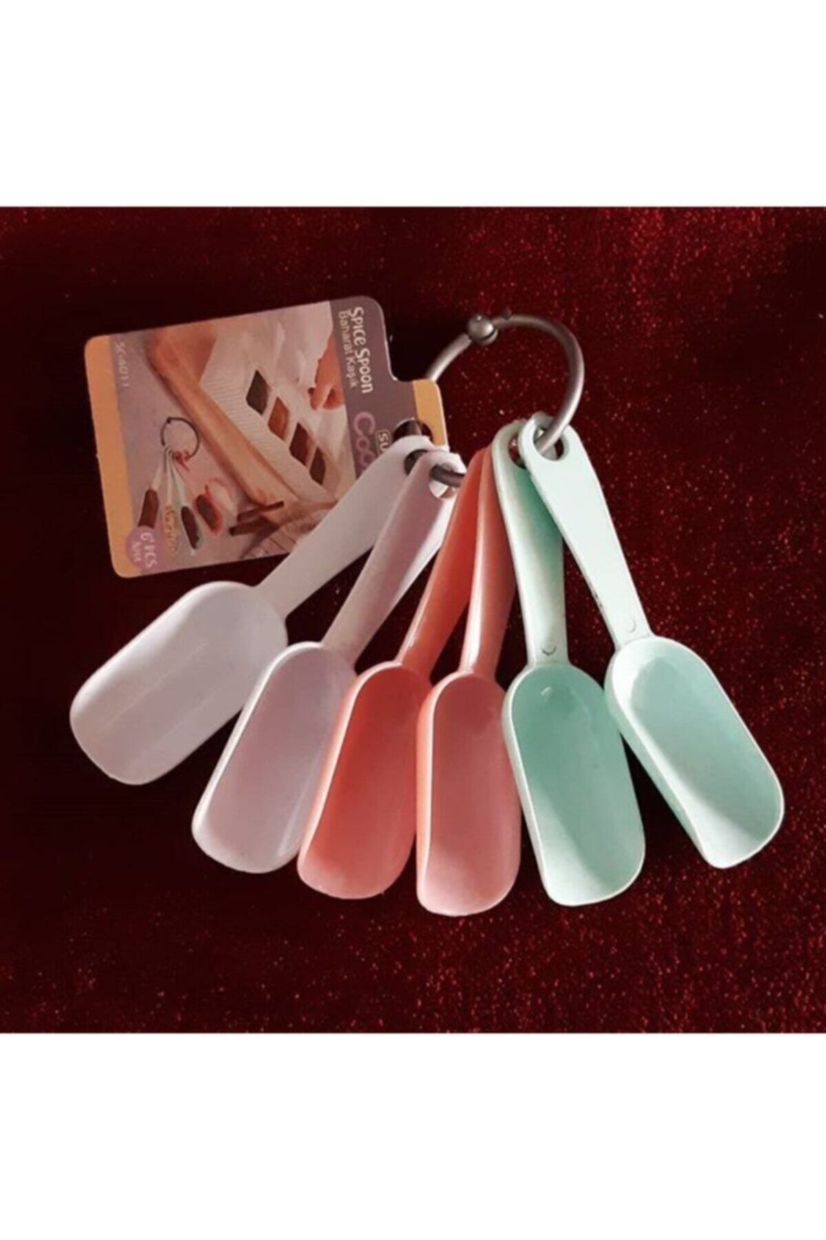 Baharat Kaşığı 6 Lı Renkli Mini Baharat Kaşığı
