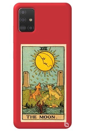 Samsung A51 Kırmızı Premium Içi Kadife Tarot Moon Desenli Silikon Telefon Kılıfı tarotmoon_179