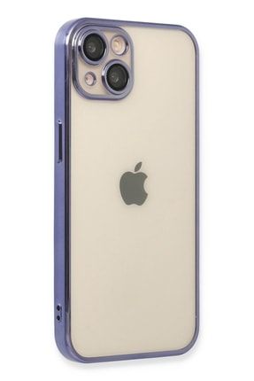 Iphone 13 Kılıf Razer Lensli Silikon - Mor iPhone- 13- Razer-Lensli