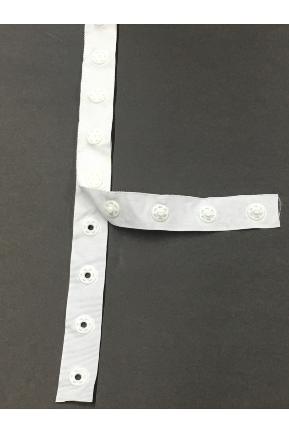 Ribbon Snap Fastener 1 Meter White