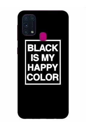 Samsung M31 Happy Color Siyah Telefon Kılıfı F-sm31-3862