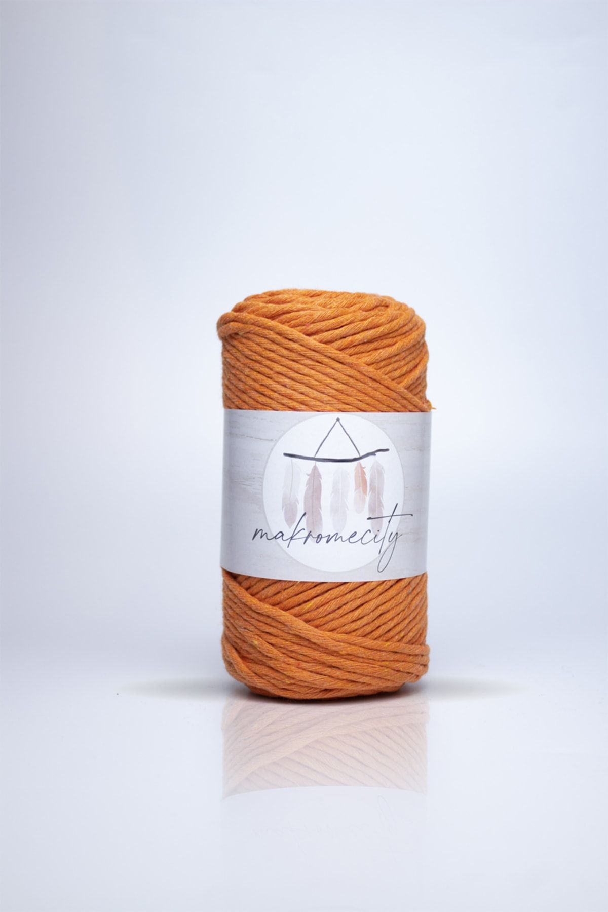 Makromecity-Scalloped Macrame Thread 3mm Scalloped Cotton Macrame Thread Macrame Thread Orange 2