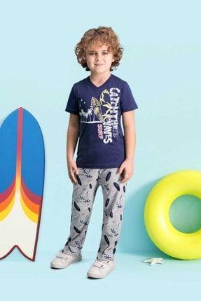 Surf Lacivert Erkek Çocuk Pijama Takımı RP1405-C