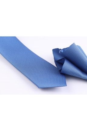 1.kalite Özel Desenli Özgün Renk 5.5 Cm Genişliğinde Kravat Mendil Seti kravat2
