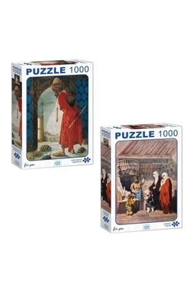 Kaplumbağa Terbiyecisi - Osmanlı Pazarı 1000 Parça Puzzle 2'li Set BS-CA-SET-10