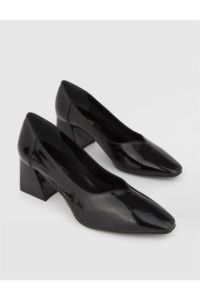 Maija Hakiki Rugan Deri Kadın Siyah Topuklu Ayakkabı Maija-RG-772.1008