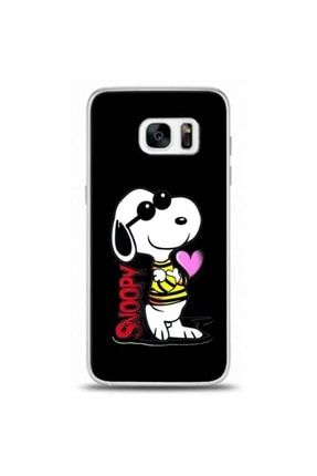 Samsung Galaxy S7 Edge Gözlüklü Snoopy Tasarımlı Telefon Kılıfı Y-syhklf213 Alfadella1467246