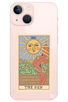 Iphone 13 Tarot Sun Desenli Desenli Şeffaf Silikon Telefon Kılıfı tarotthesun2_195