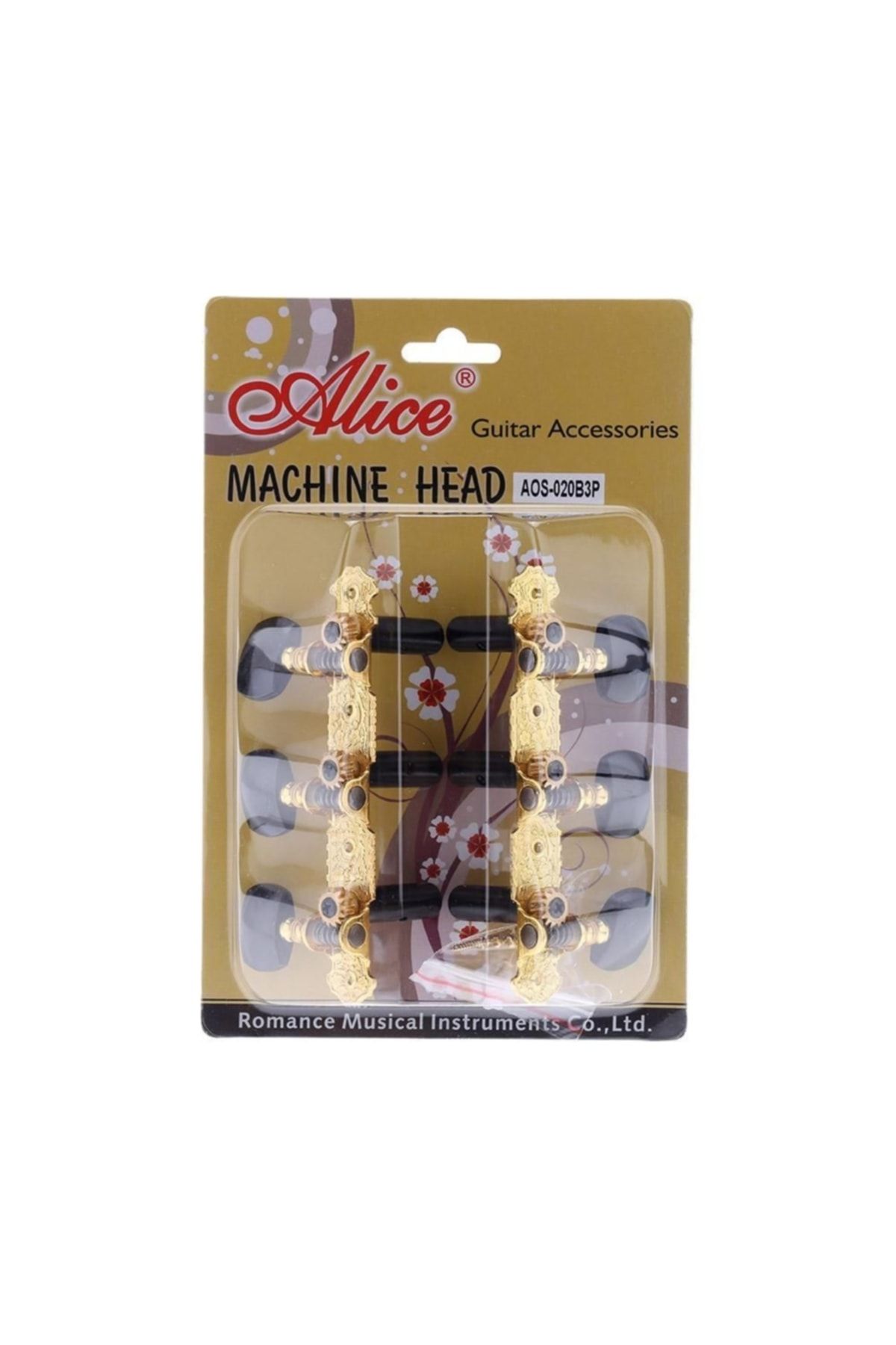 Alice-Ao-020b3p Black Quality 3+3 Model Calcic Guitar Auger Set - Screws Included 1