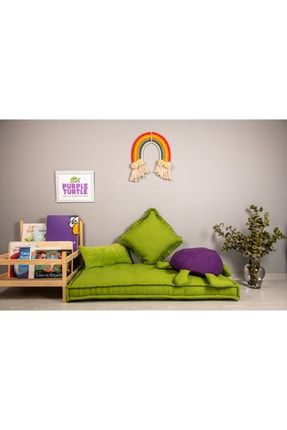 Fransız Tarzı El Yapımı Yer Minderi, Organik Bebek Yatağı, French Mattress 60x120 Cm Pembe PurplePembe