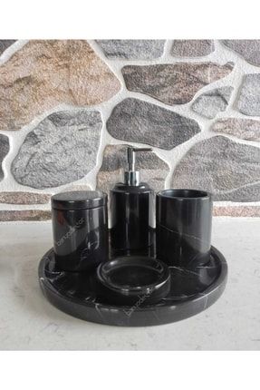 Toros Siyahi 5 Li Mermer Banyo Seti ARS-320