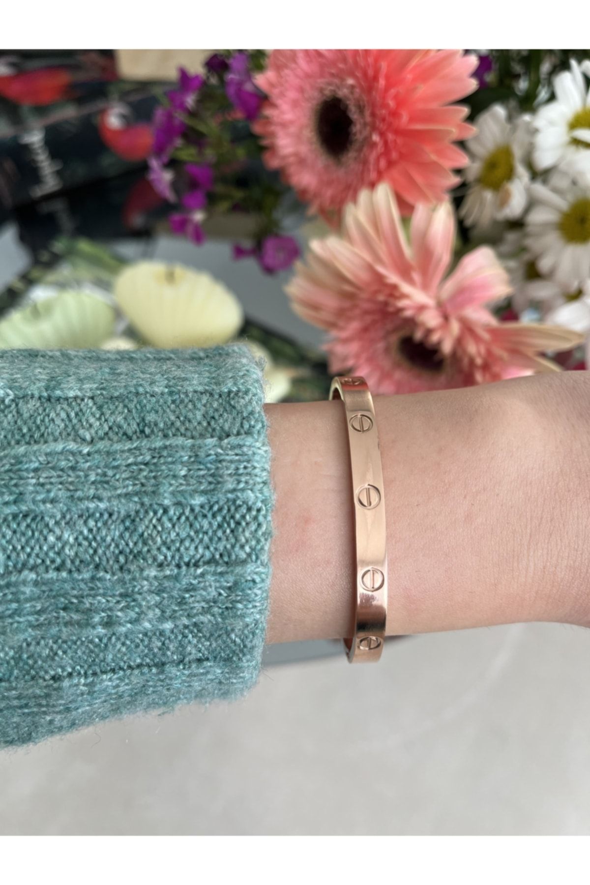 Takimakstore Cartier Bracelet Steel Rose Gold Thick Model Absolutely Tarnish proof and Stainless