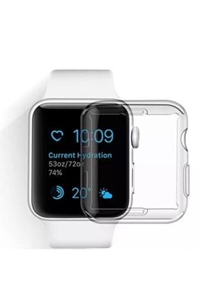 Apple Watch 1 2-3-4-5-6-se (42MM) 360 Tam Koruma Şeffaf Silikon Kılıf Yüksek Kalite 360 KORUMA 42MM-