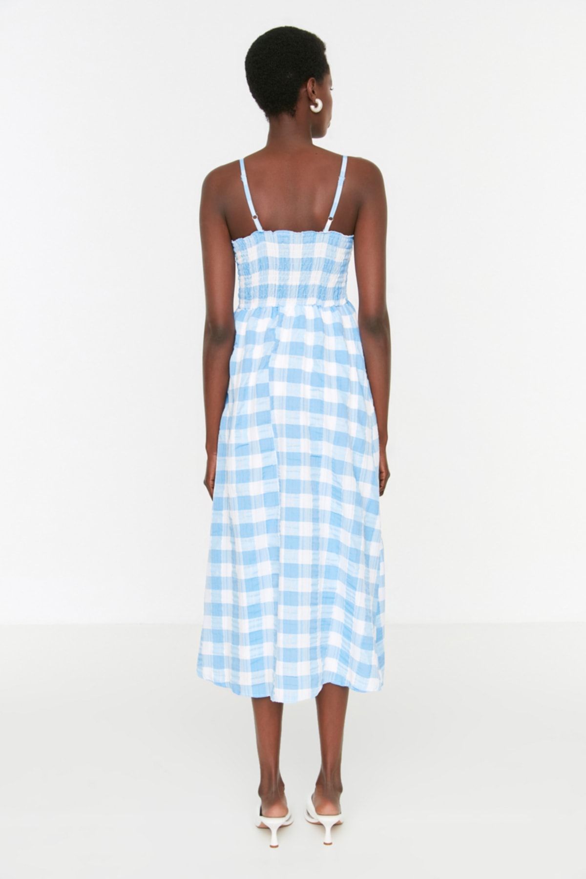 Trendyol Collection Kleid Blau Skater Fast ausverkauft